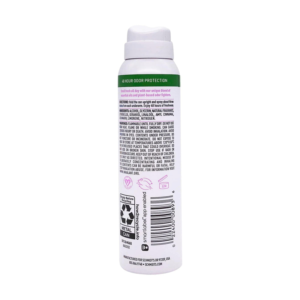 Schmidt's Clean Powder Deodorant on skin shows quick-dry feel
