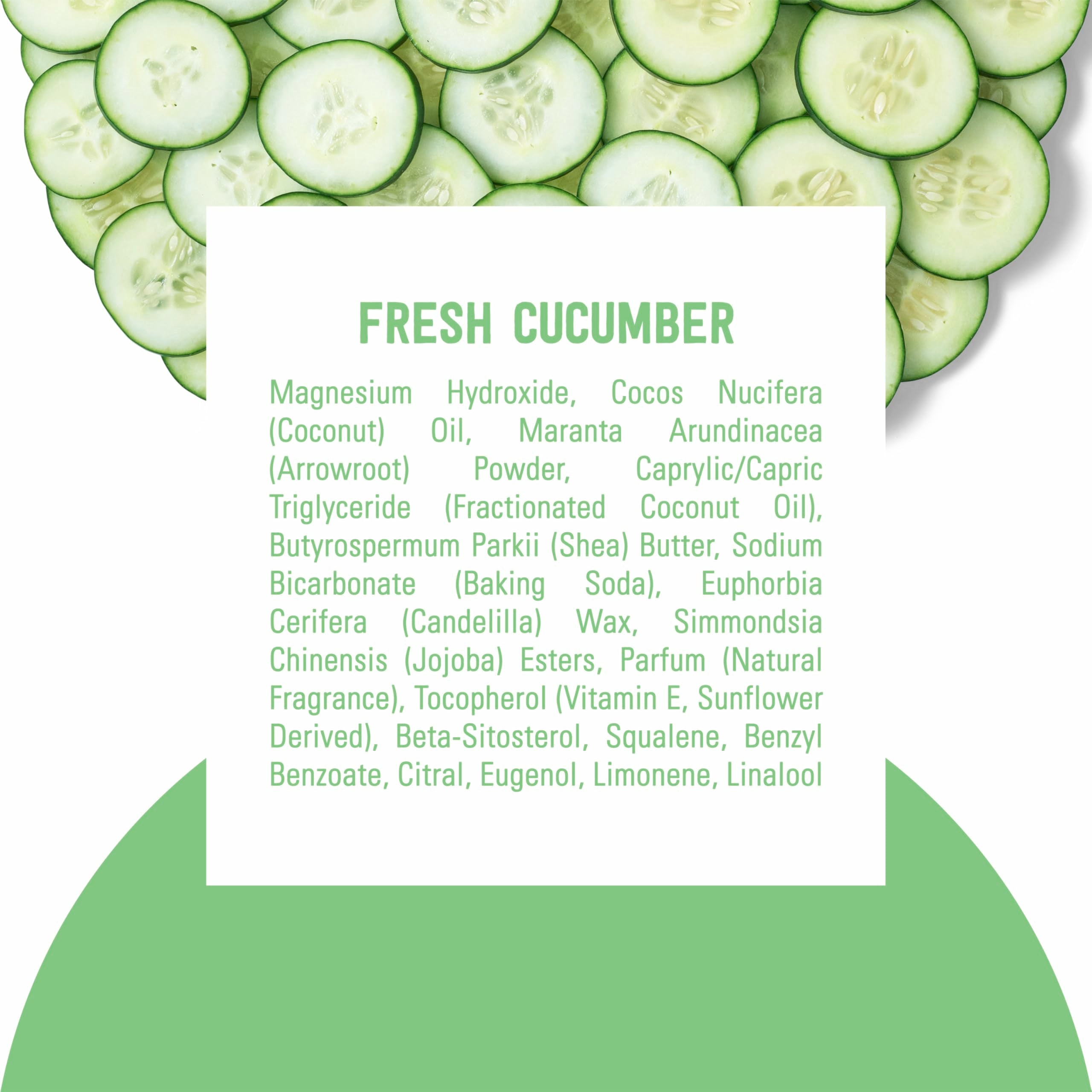 Schmidt's Fresh Cucumber 24-hour odor protection label.