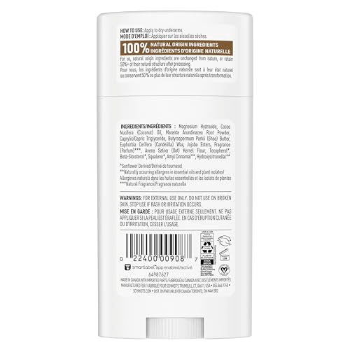 Schmidt's Vanilla Oat Milk deodorant packaging highlights eco-friendly design for sustainable grooming.
