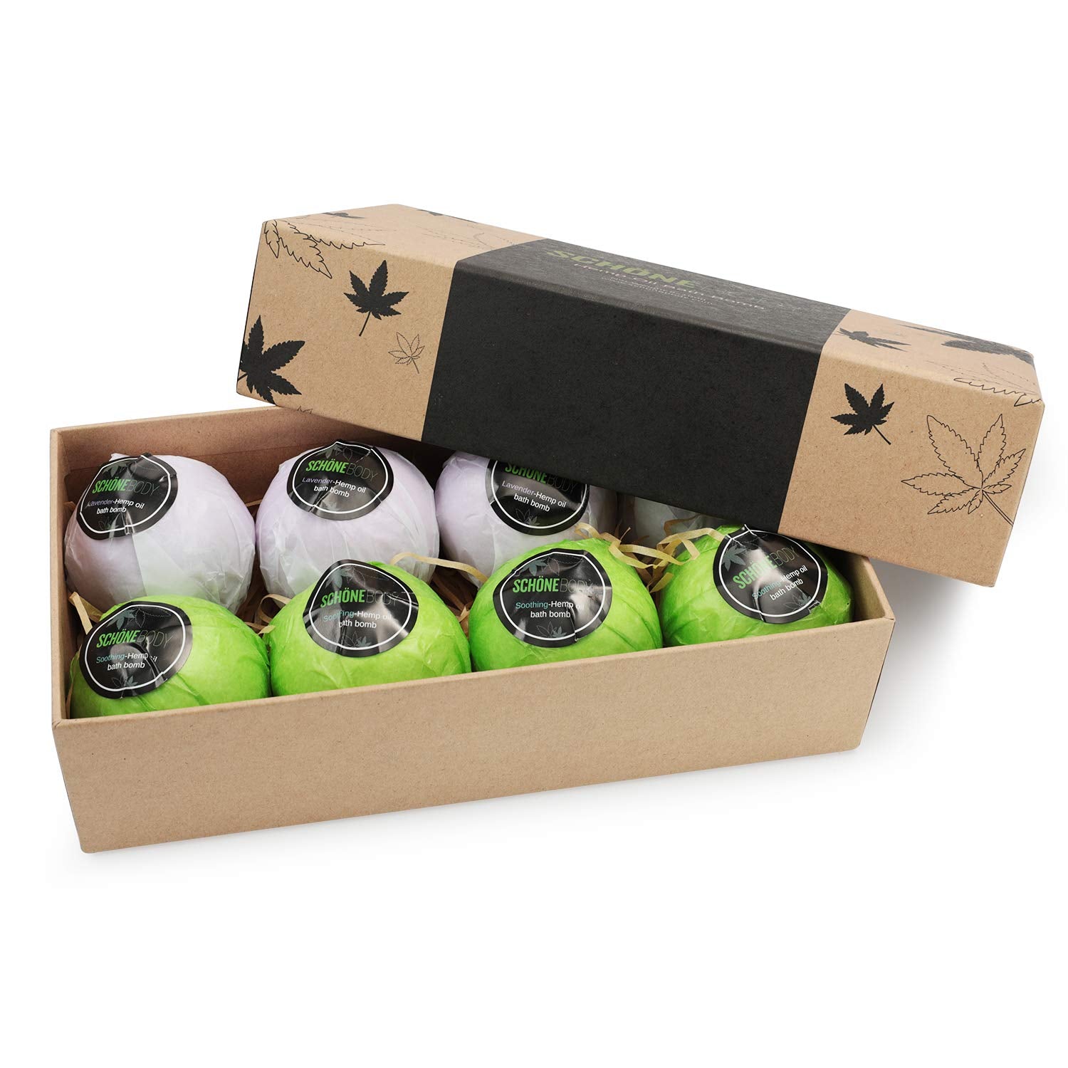 Schone Body lavender aroma bath bomb for sleep-friendly routine.