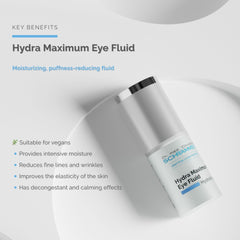 Schrammek Hydra Maximum Eye Fluid application under the eye for puffiness reduction.