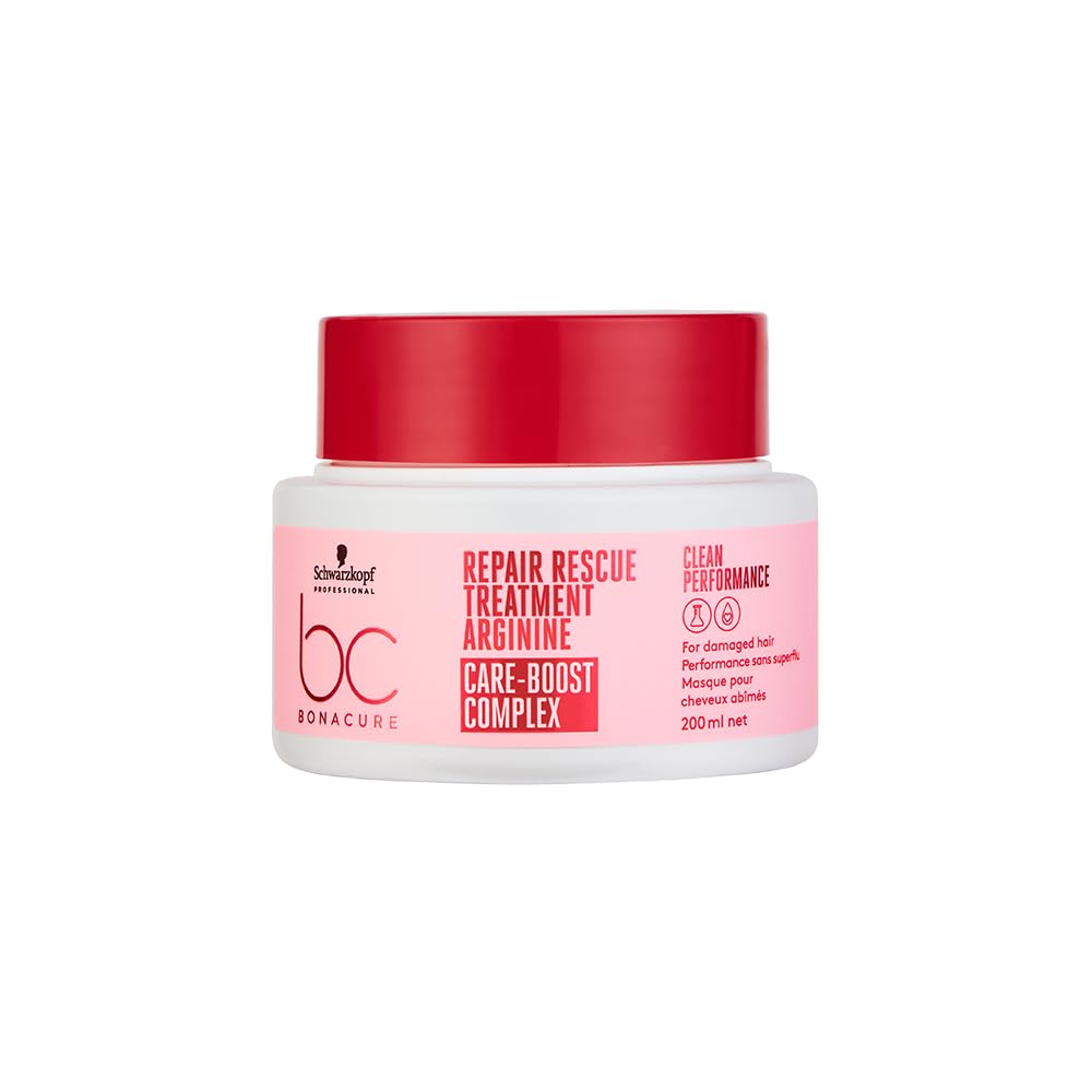 Schwarzkopf BC Peptide Repair Rescue bottle showing nourishing formula for damaged hair