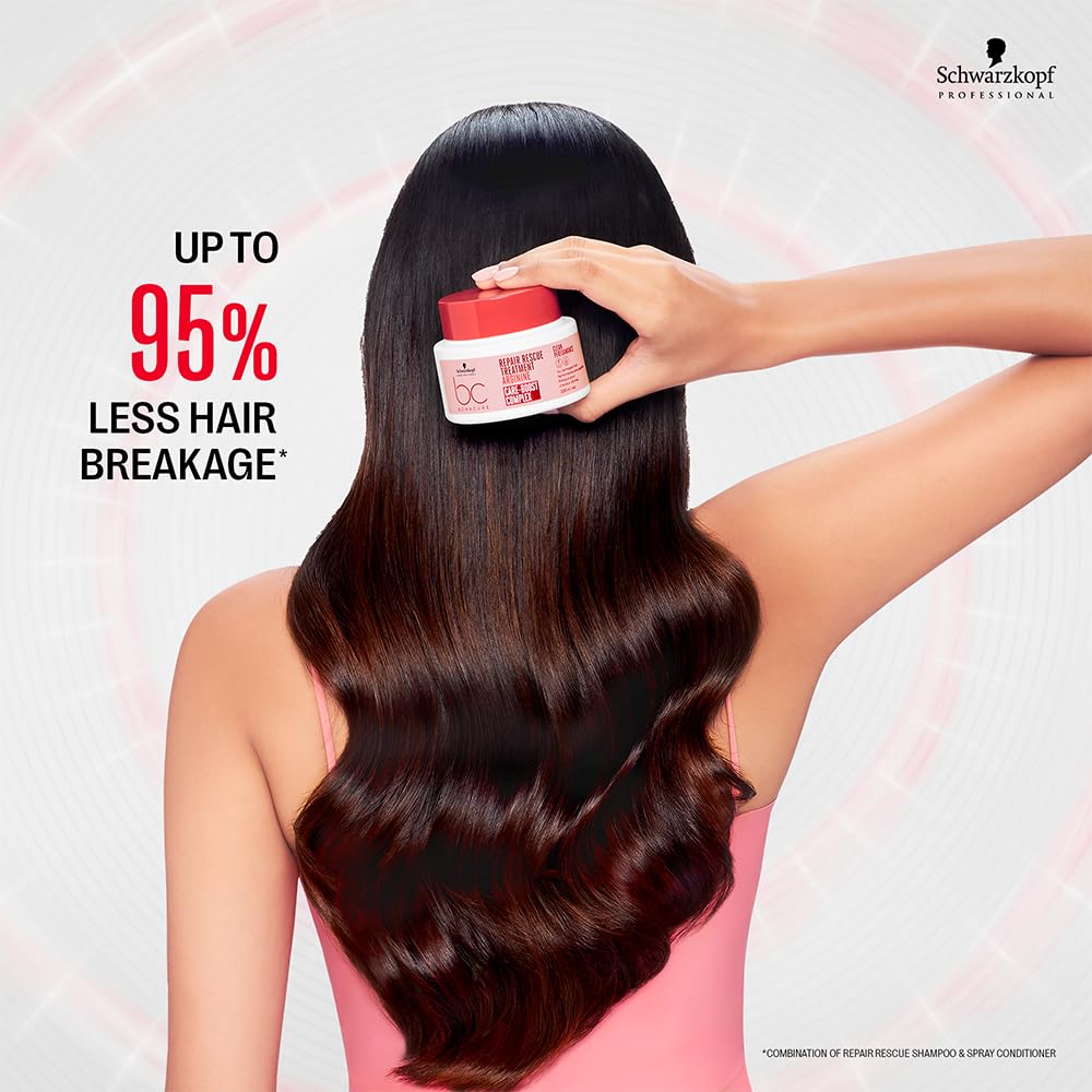 Schwarzkopf BC Peptide Repair Rescue hair cross-section visual suggesting inner-outer repair