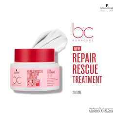 Schwarzkopf BC Peptide Repair Rescue ingredients close-up highlighting peptides