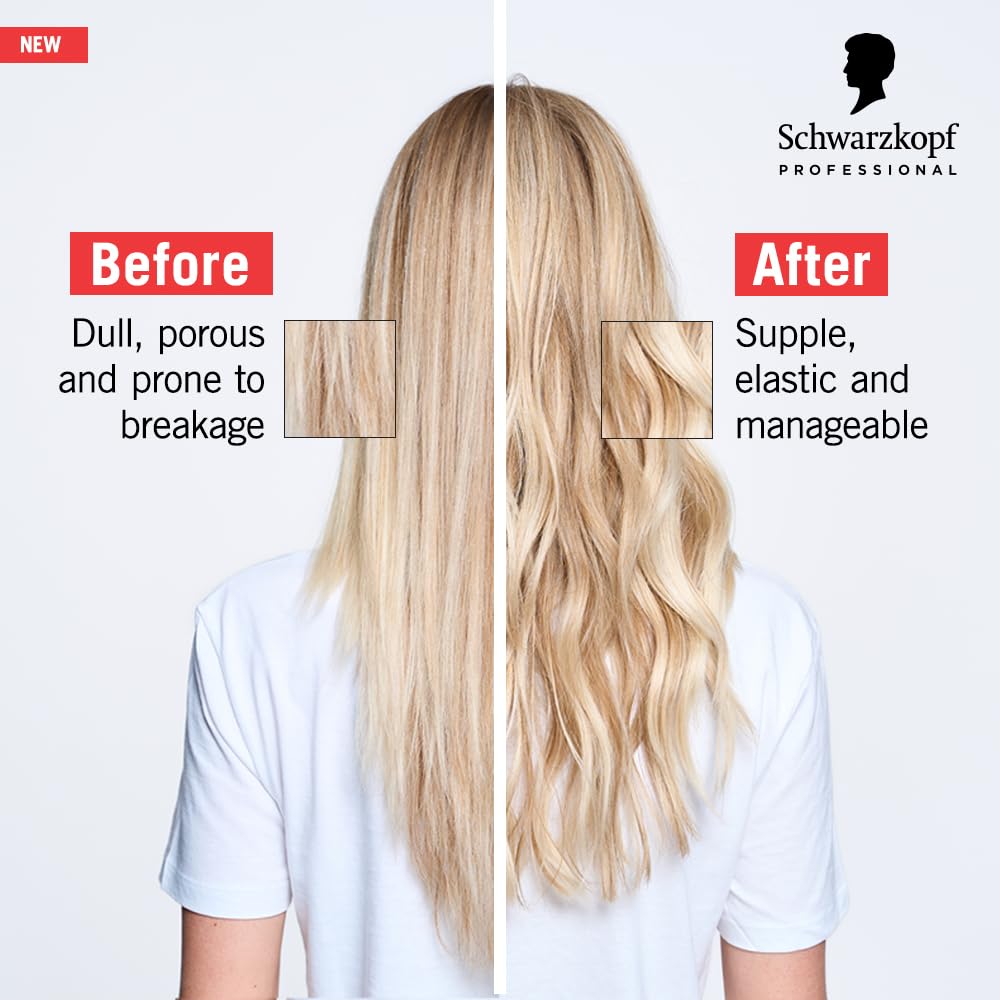 Schwarzkopf Bonacure Peptide Repair Rescue Spray révèle une brillance naturelle des cheveux.