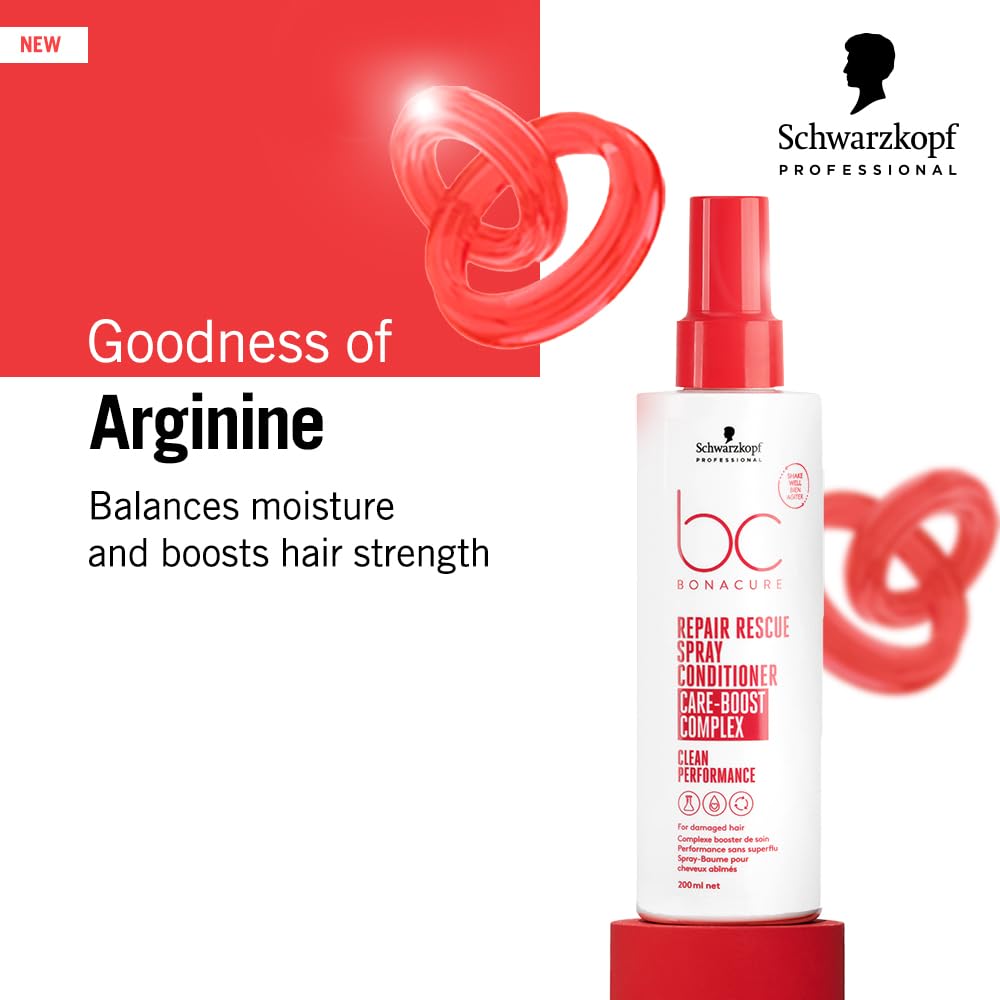 Schwarzkopf Bonacure Peptide Repair Rescue Spray offre hydratation rapide et douceur.