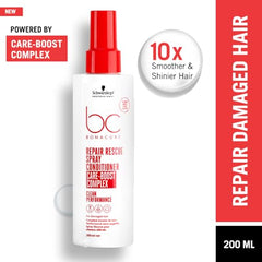 Schwarzkopf Bonacure Peptide Repair Rescue Spray avec pompe, application précise et pratique.