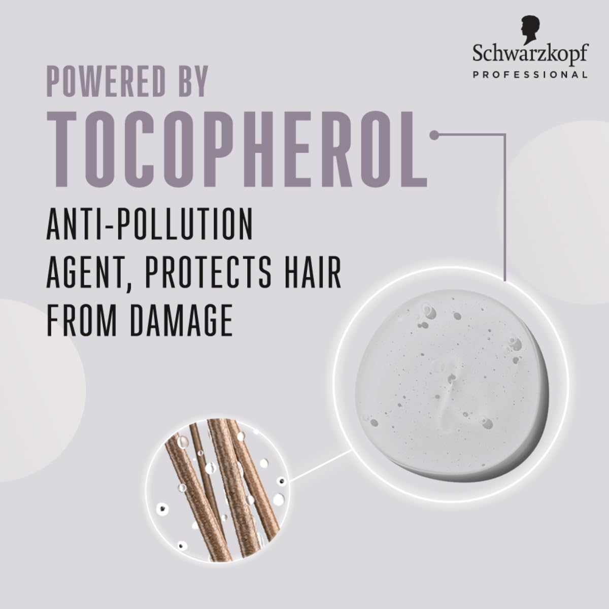 Schwarzkopf Bonacure rinse flows through hair after cleansing.