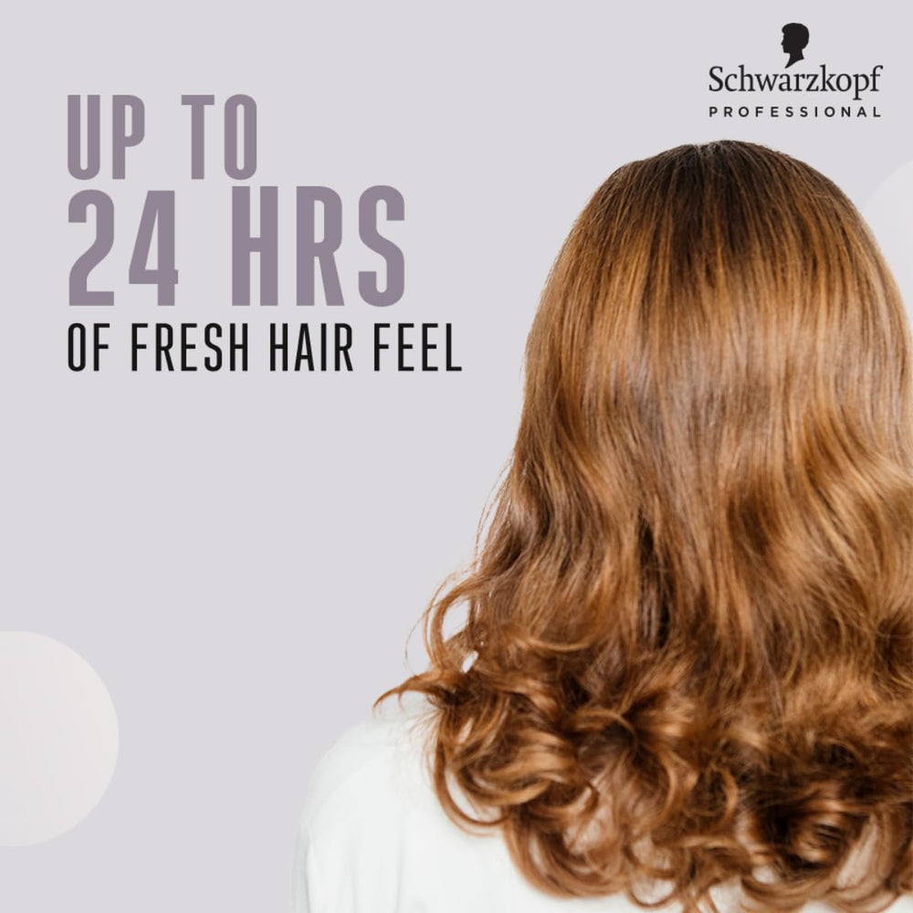 Schwarzkopf Bonacure scalp massage action illustrates thorough cleansing.
