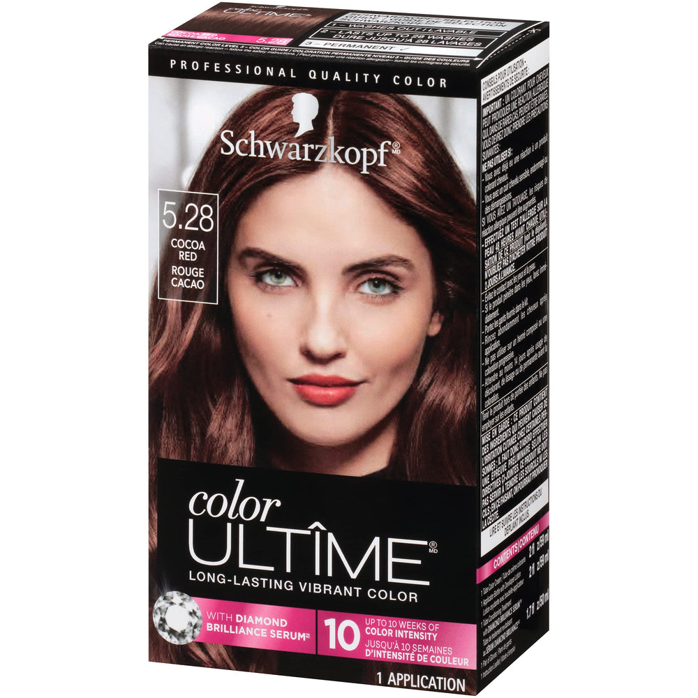 Schwarzkopf Color Ultime Cocoa Red tube delivers vivid color with premium shine.