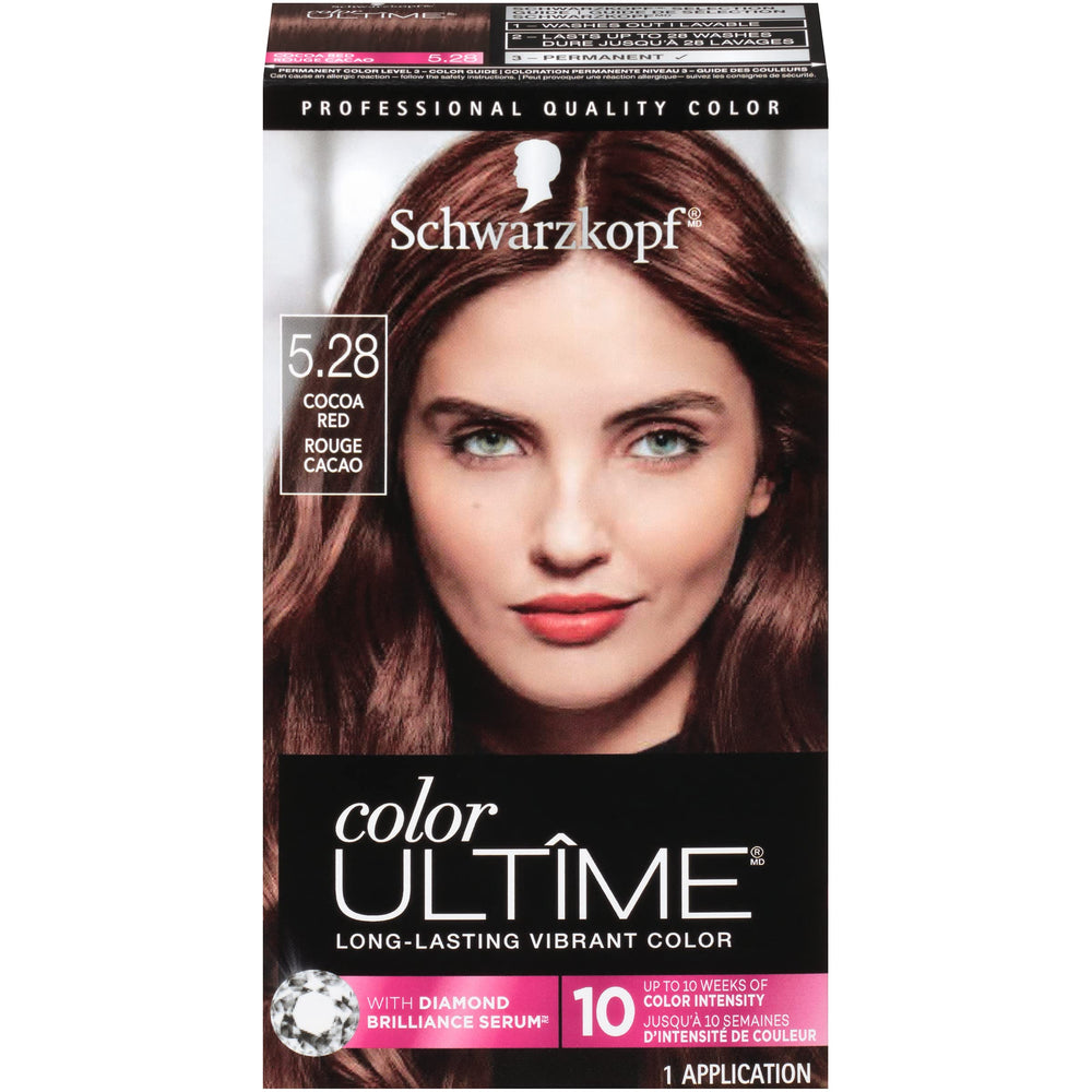 Schwarzkopf Color Ultime dye mix demonstrates bold, fade-resistant color in a single step.