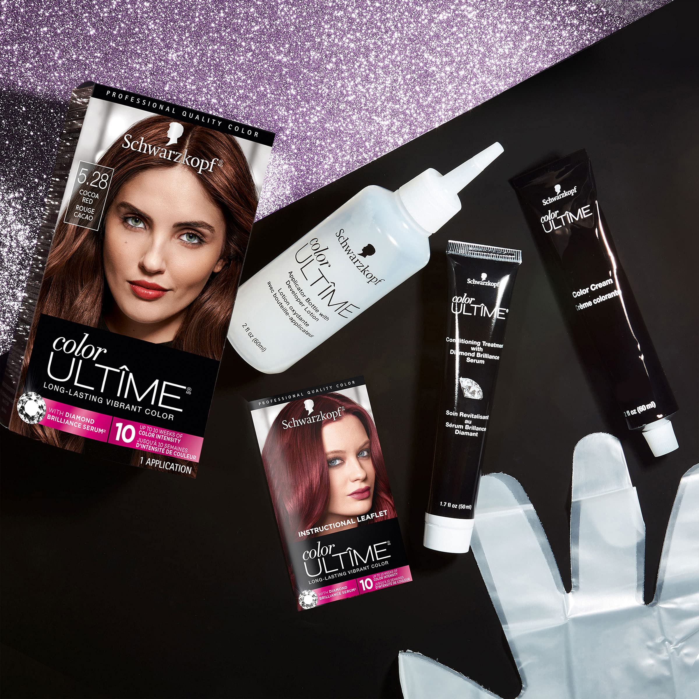 Schwarzkopf Color Ultime instruction leaflet guides precise home coloring.