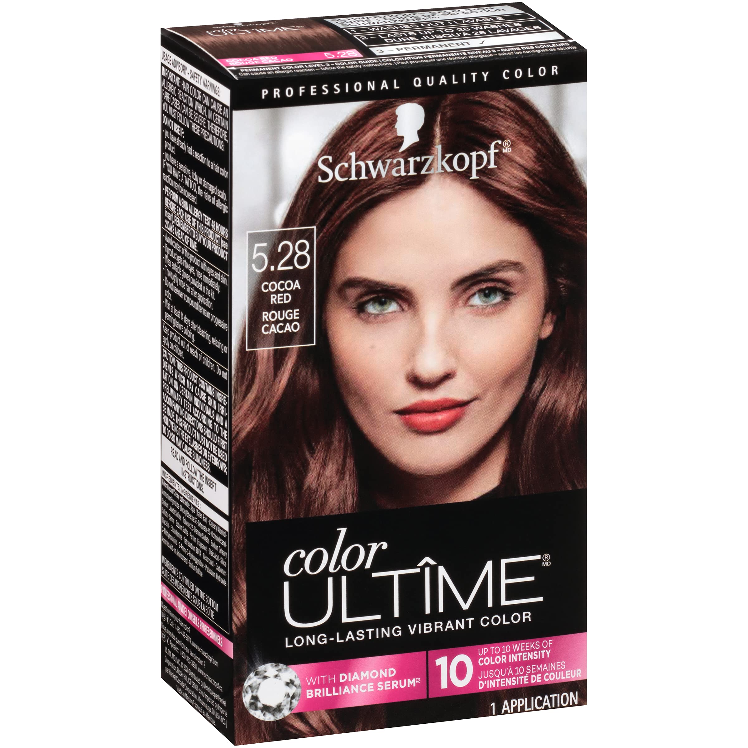 Schwarzkopf Color Ultime long hair tip suggests using two boxes for full coverage.