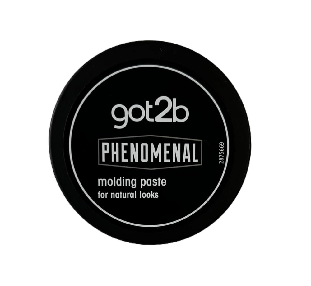 Compact jar of Schwarzkopf got2b Phenomenal molding paste ready for travel