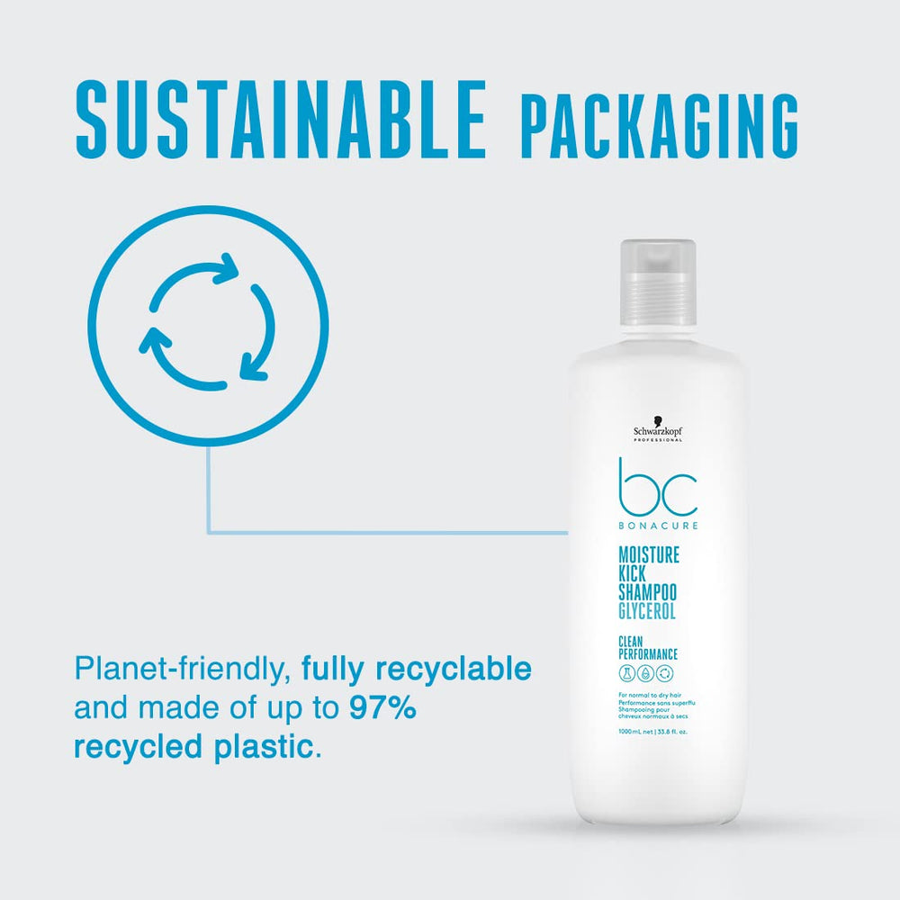Schwarzkopf HMK Micellar Shampoo with moisture droplets imagery, signaling hydration boost.