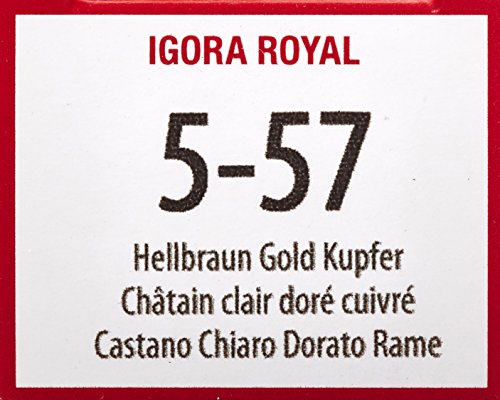 Compact Schwarzkopf Igora Royal 5-57 packaging for easy storage.