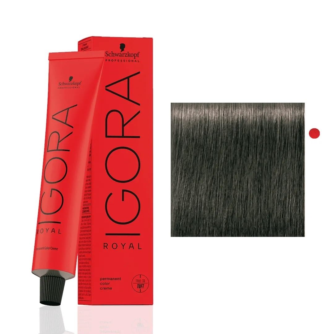 Schwarzkopf Igora Royal 6-1 Dark Blonde Cendre packaging for salon-quality color at home.