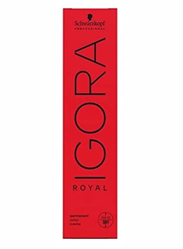 Igora Royal 8-77 swatch shows copper blonde shade for color reference.