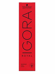 Igora Royal 8-77 swatch shows copper blonde shade for color reference.