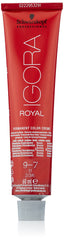 Schwarzkopf IGORA Royal 9-7 color result with vibrant shine