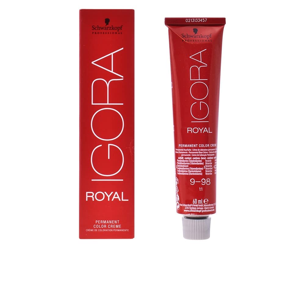 Schwarzkopf IGORA Royal Color 9-98 color creme swatch for precise professional color results.