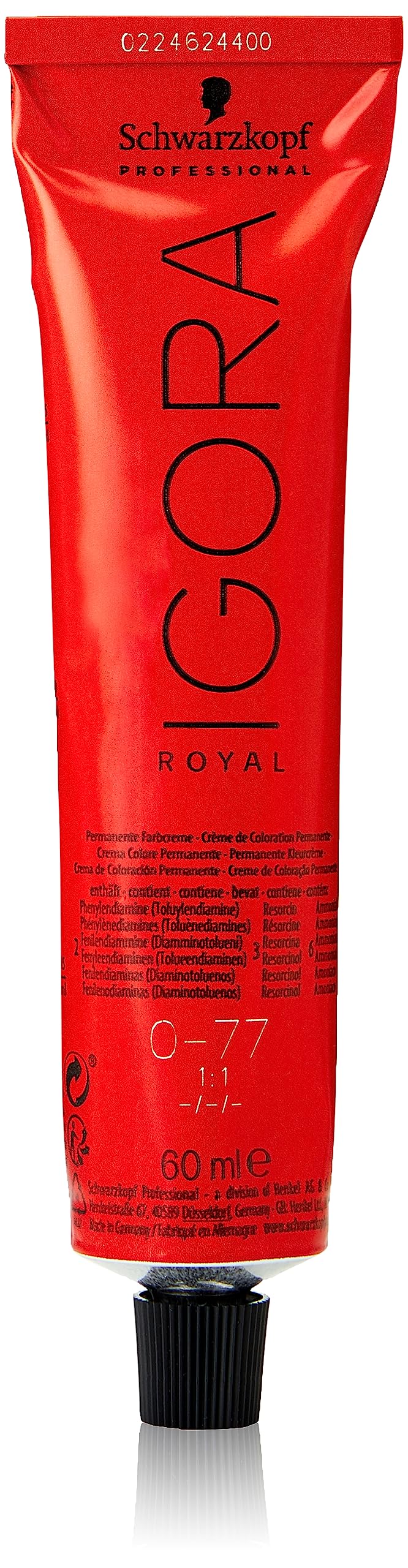 Schwarzkopf IGORA ROYAL packaging for shade 0-77 02/13 60 ml