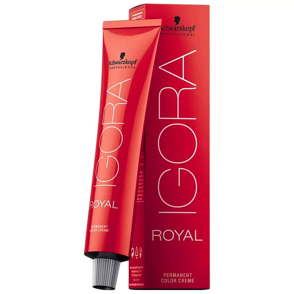 Schwarzkopf Igora Royal Color Creme Tube 7-57 in medium blonde gold copper for lasting color.