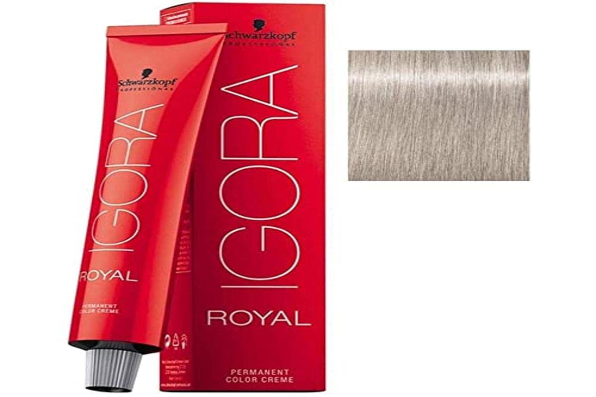 Schwarzkopf Igora Royal 9.5-1 pastel ash blonde shade for natural grey coverage and shine
