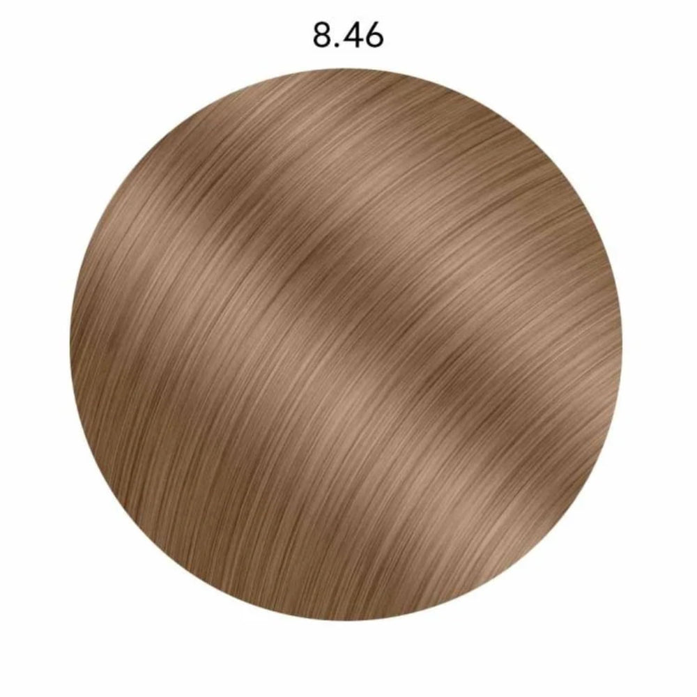 Schwarzkopf Igora Royal Nude Tones color creme application demonstrates even natural coverage.
