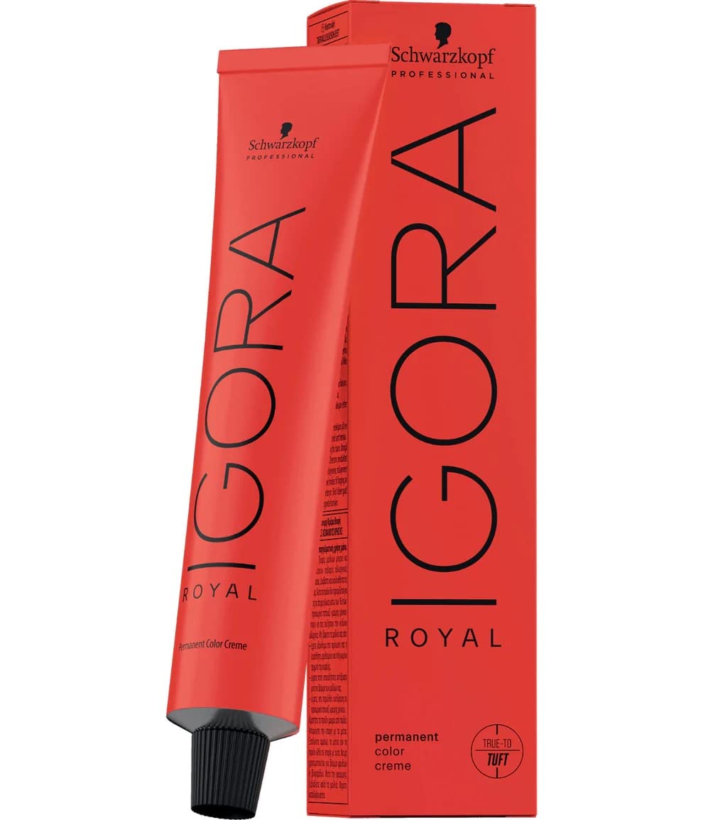 Schwarzkopf Igora Royal blue-black permanent color for full gray coverage.
