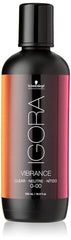 Schwarzkopf Igora Vibrance Clear 0-00 bottle closeup for versatile gloss and dilution options.