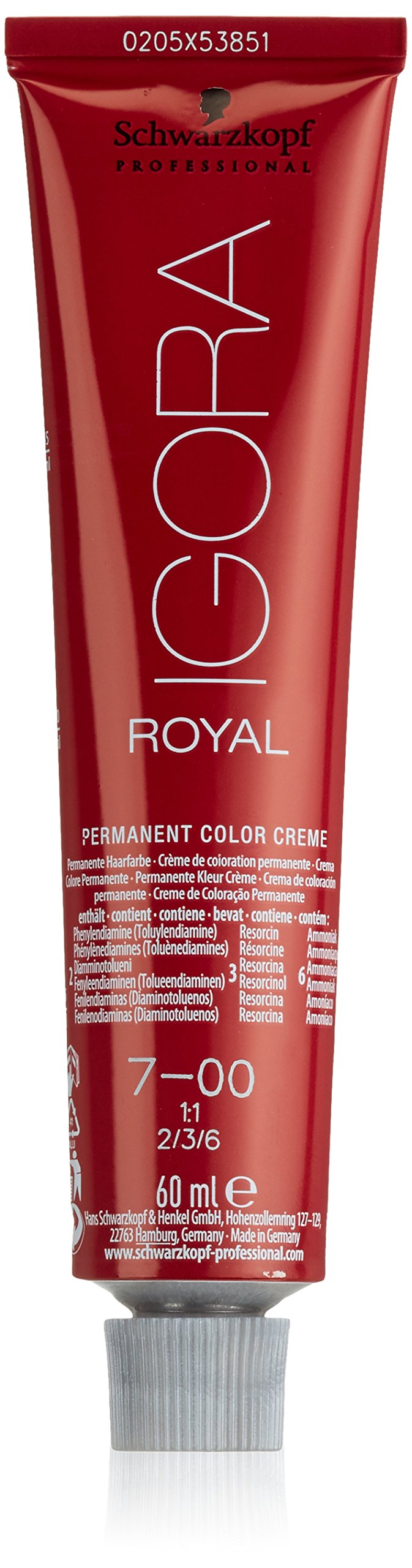 Schwarzkopf Royal Igora 7-00 mixing cream enables precise professional preparation.