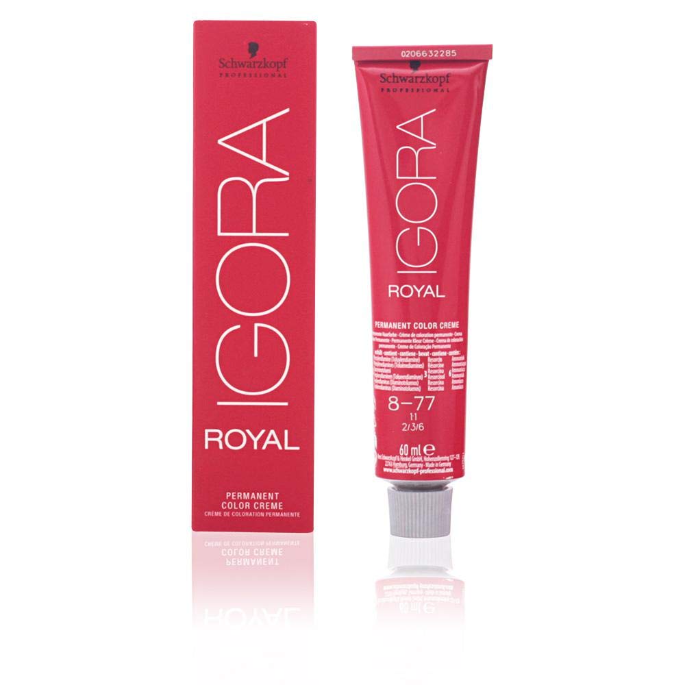 Schwarzkopf ROYAL IGORA 8-77 applicator tips support precise color placement.