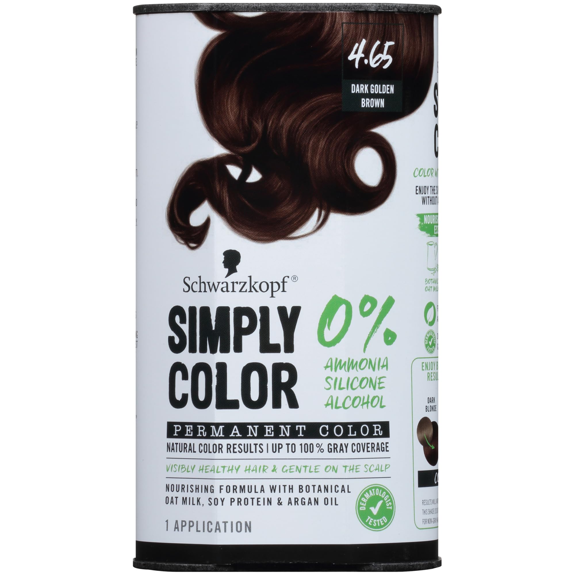 Schwarzkopf Simply Color color cream 4-65 dark golden brown for vibrant, even coverage.
