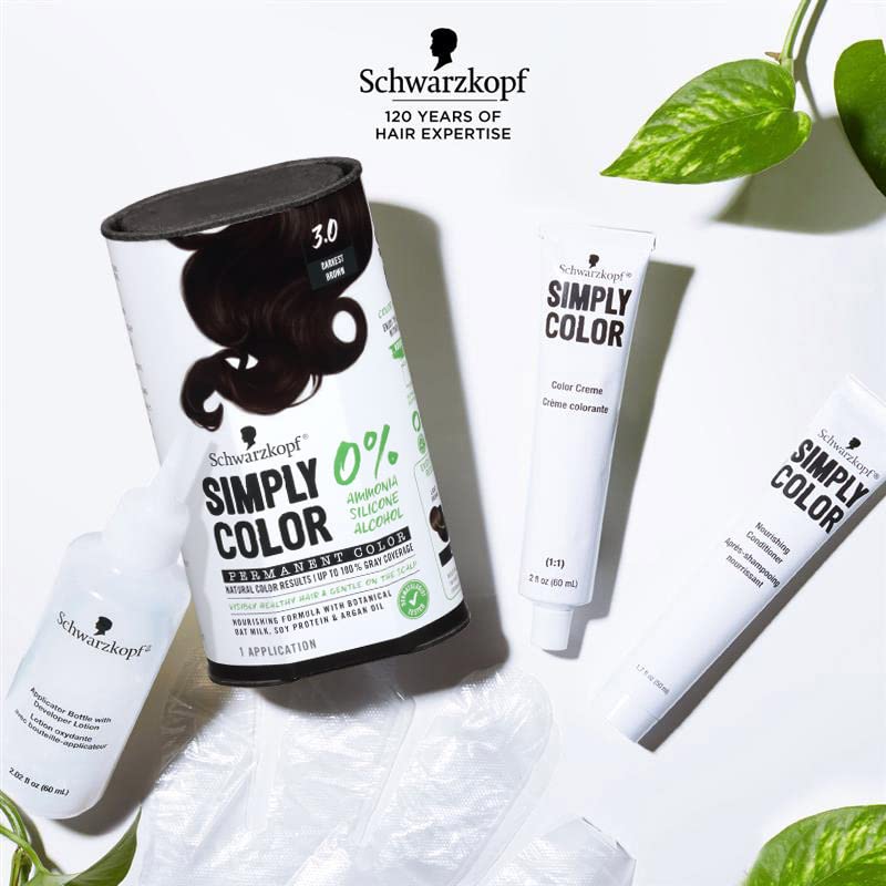 Schwarzkopf Simply Color root-to-tip even color for a uniform finish.
