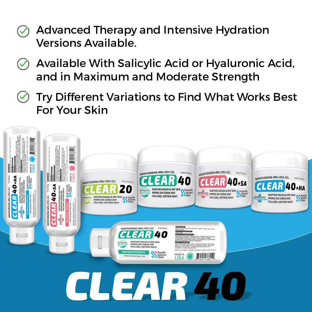 Calluses and corns on feet treated with Scientific Solutions Clear 40