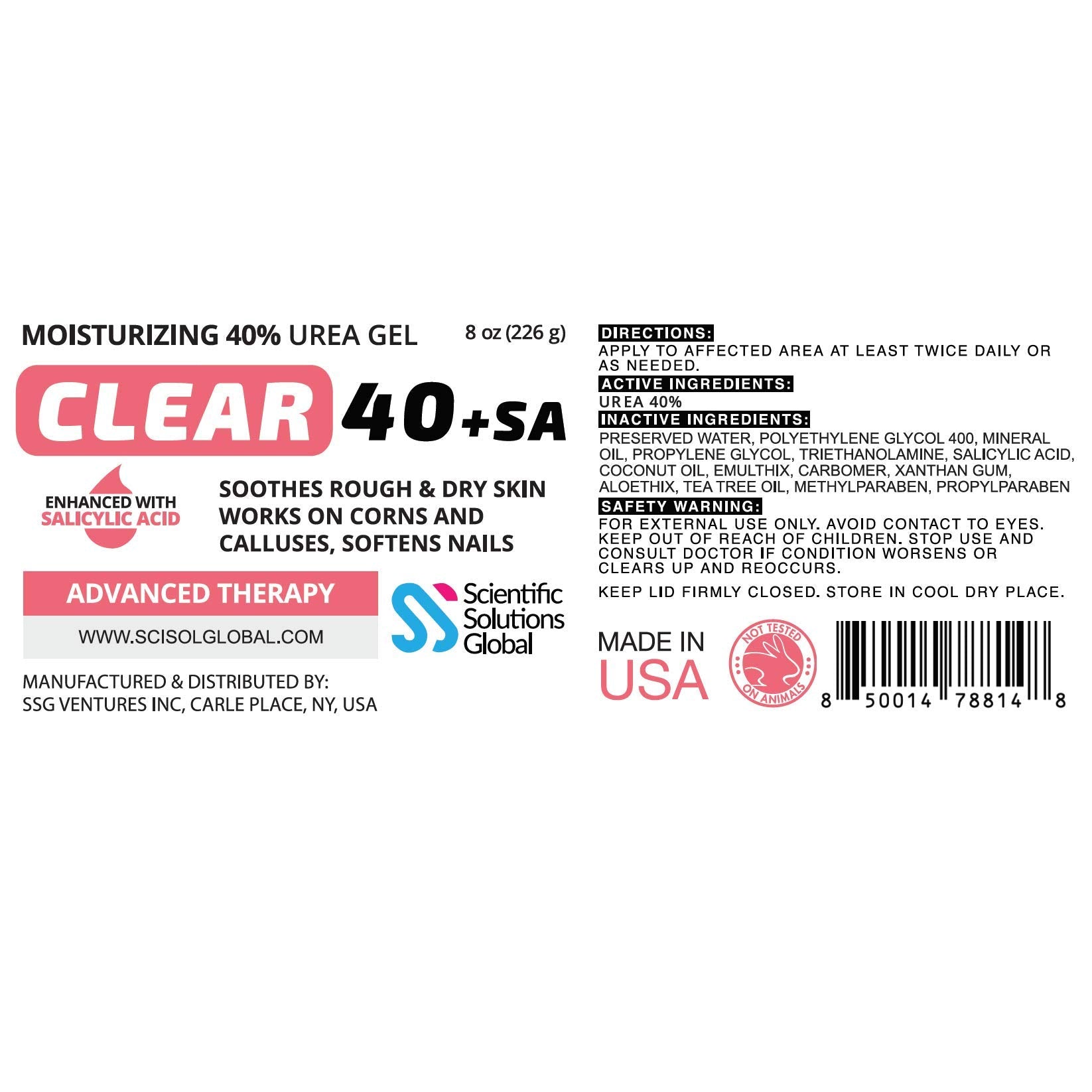 Heel care with CLEAR 40 +SA Gel for softer skin