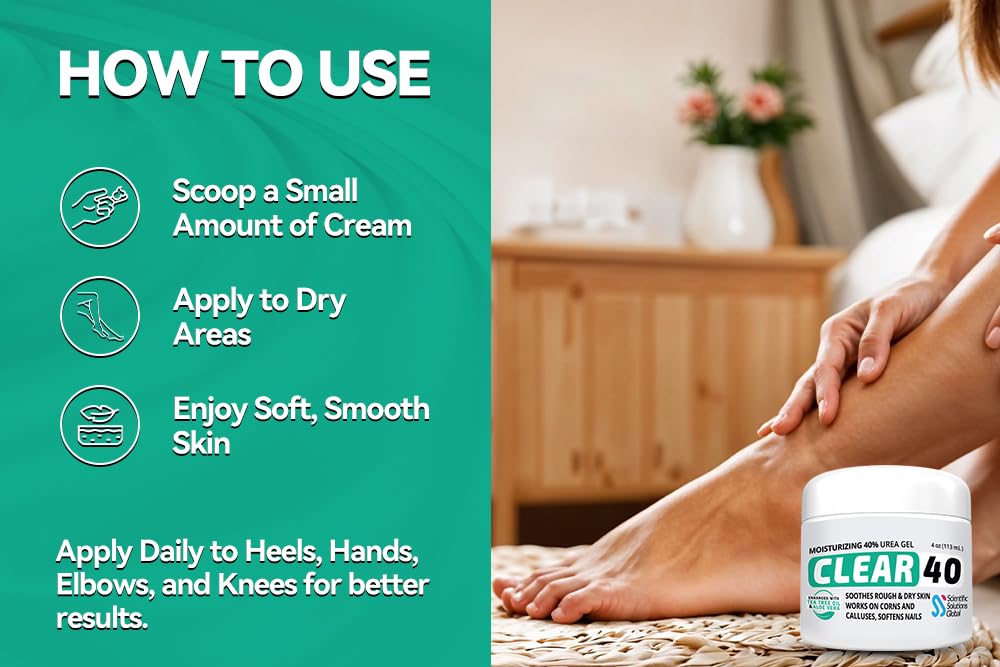 Mineral oil base locks in moisture on dry patches.