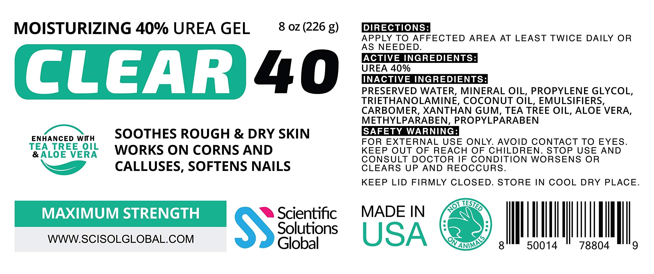 Cracked heels softened by Scientific Solutions Clear 40 Urea Gel