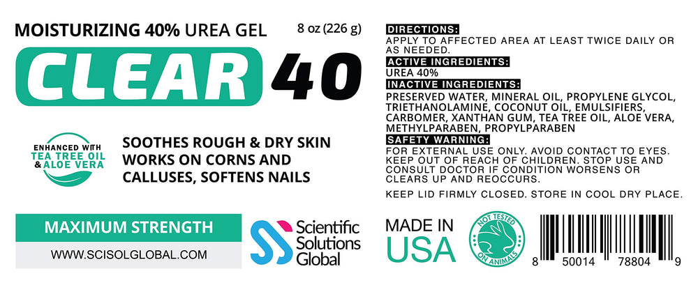 Cracked heels softened by Scientific Solutions Clear 40 Urea Gel