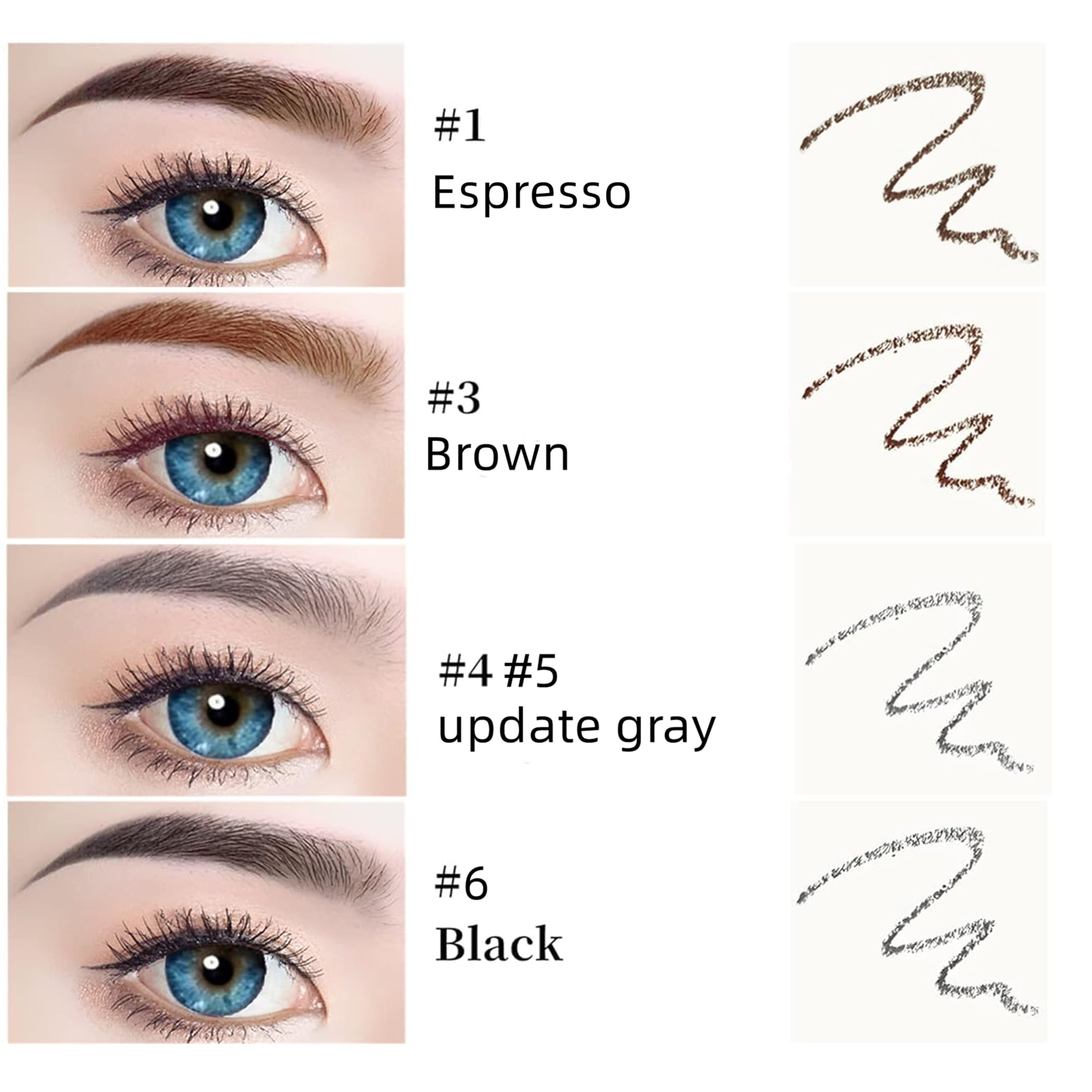 SCIMELI eyebrow pencil spoolie brush blending color for natural look.