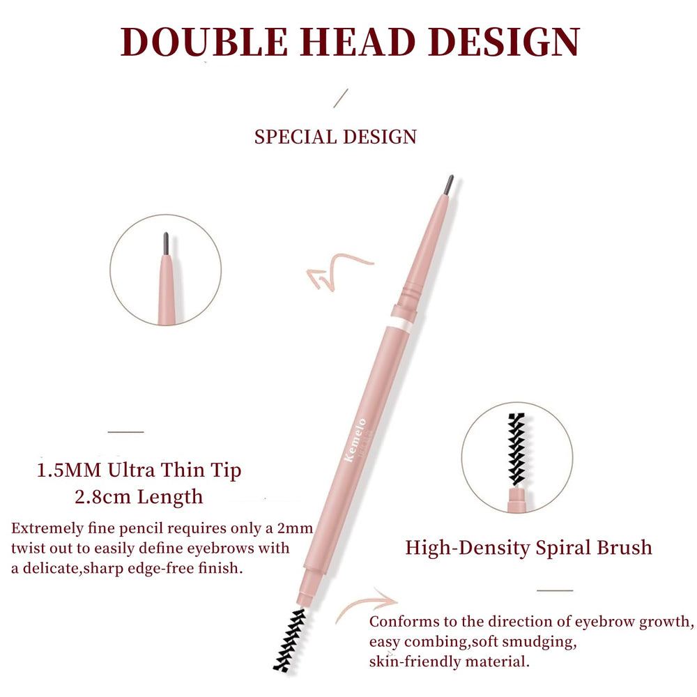 SCIMELI Grey Eyebrow Pencil close-up of the micro-fine tip for precision.