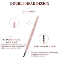 SCIMELI Grey Eyebrow Pencil close-up of the micro-fine tip for precision.
