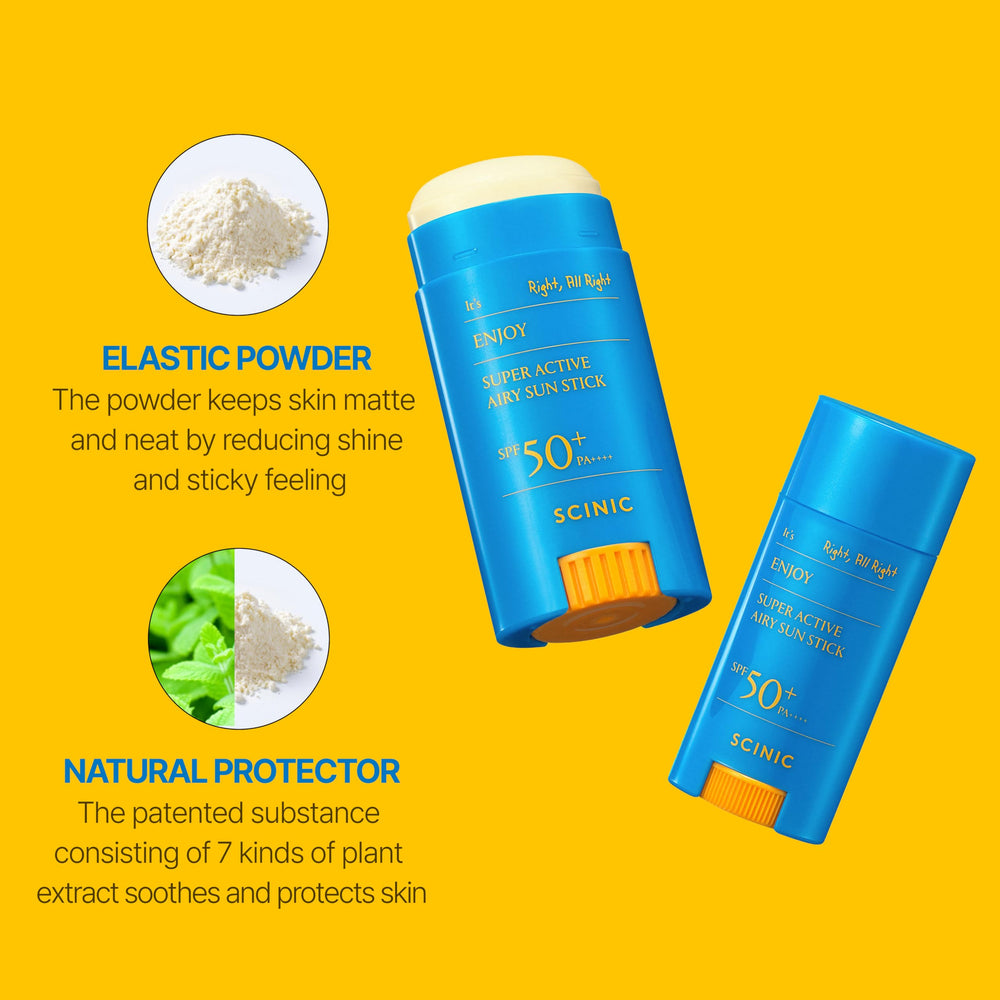 SCINIC Enjoy Stick barriere-uv : protection solaire fiable en extérieur.