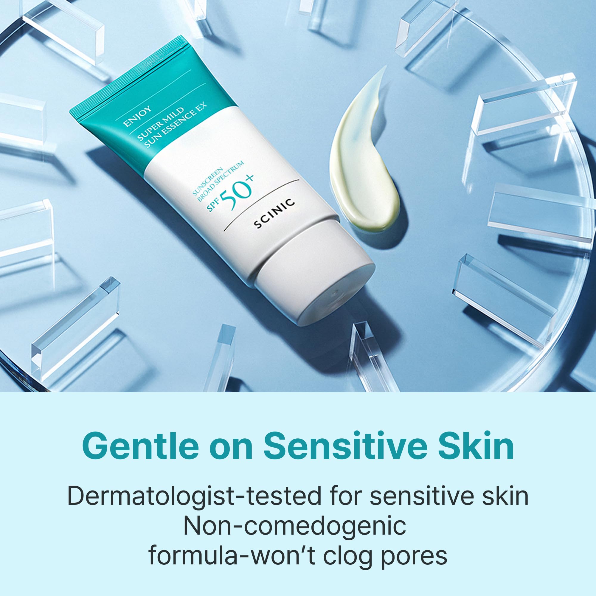 Sunscreen layer on skin providing UV defense without greasy residue.