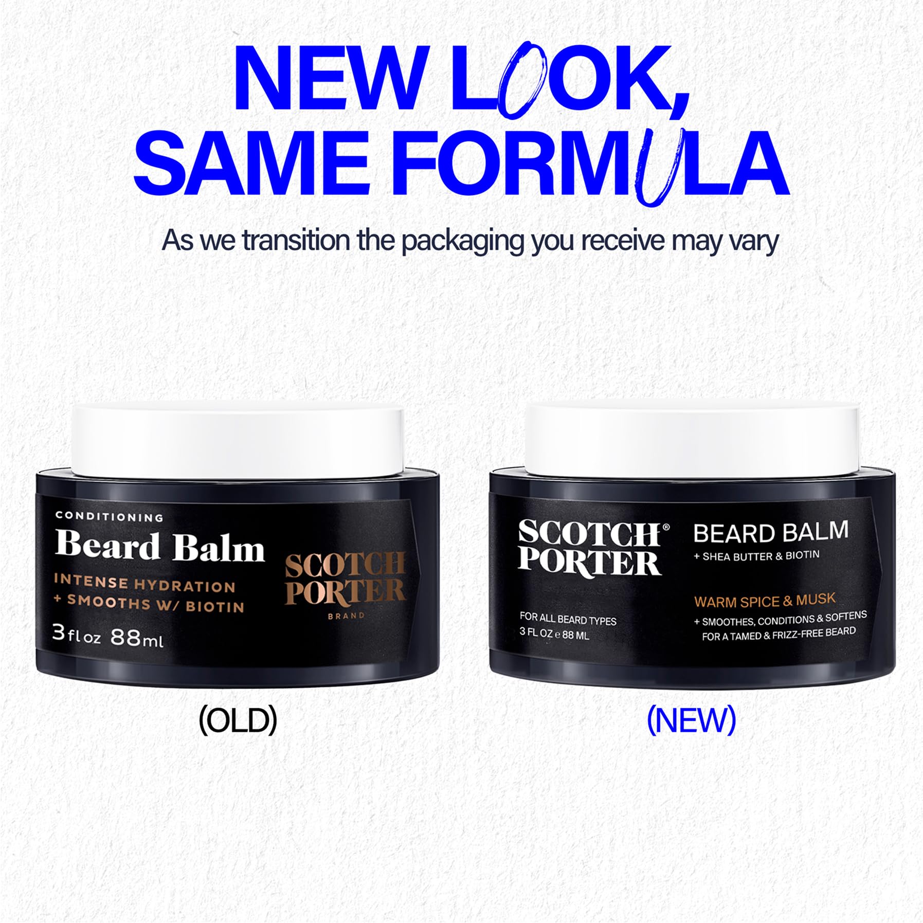 Hands applying beard balm show quick absorption for smoother facial hair and skin.