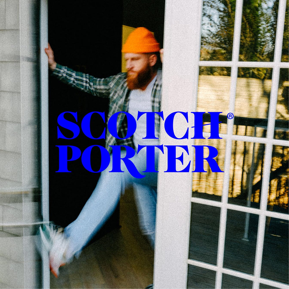 Cruelty-free Scotch Porter packaging highlighting sulfate- and paraben-free care.