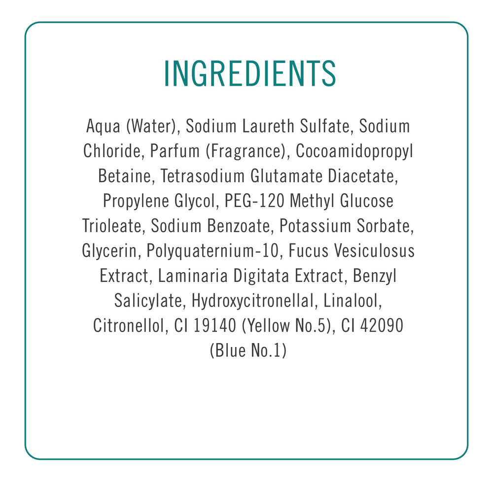 Coastal fragrance of Sea Kelp Marine Body Wash evokes seaside morning.