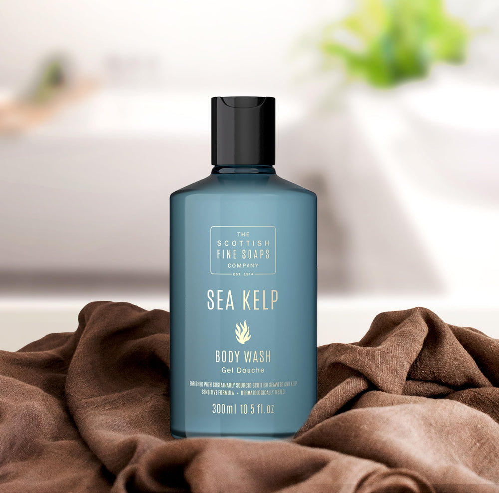 Sea kelp and botanicals in Sea Kelp Marine Body Wash ingredients list.