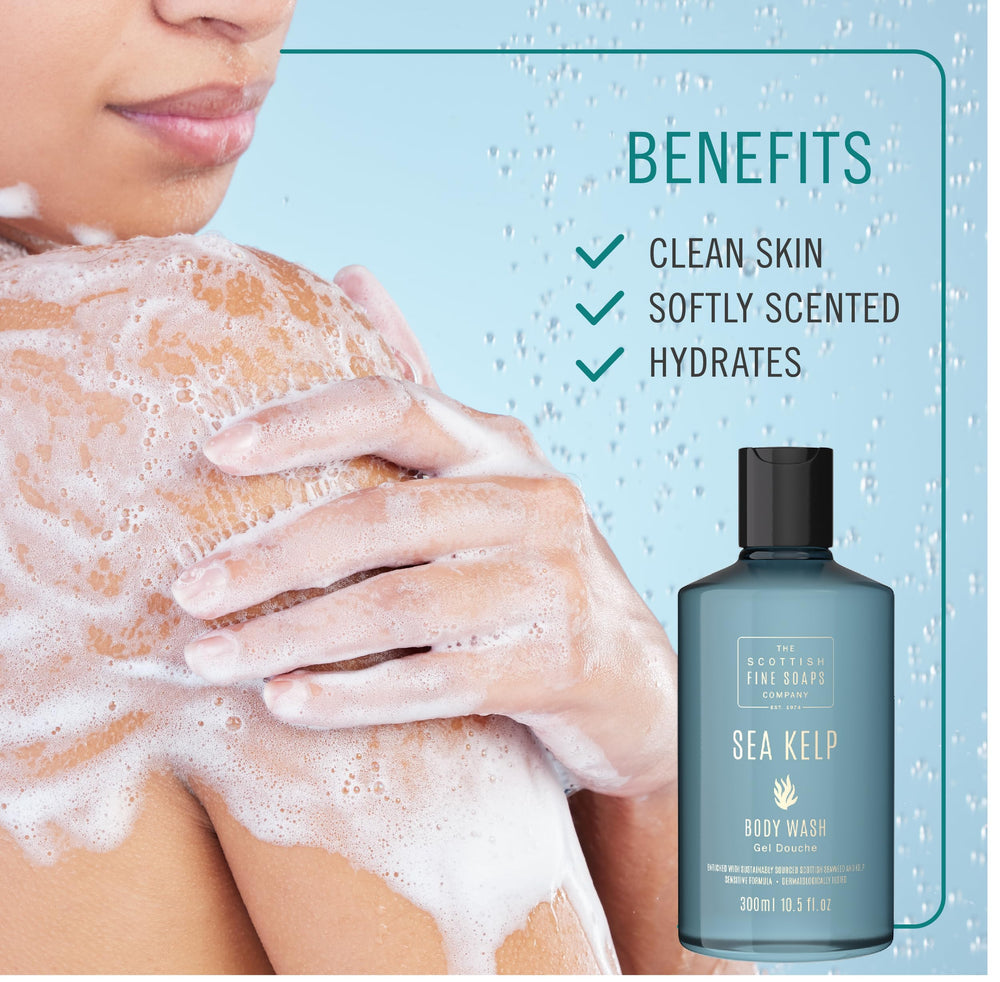Eco-friendly recyclable packaging of Sea Kelp Marine Body Wash.